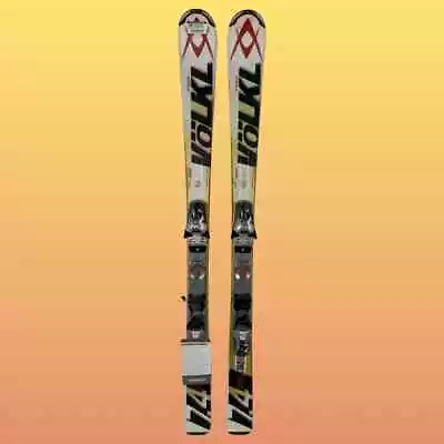 Volkl RTM 7.4 Skis + Marker 9.0 SpeedPoint Demo Bindings Size 142 Cm • $89.99