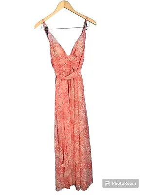 Victoria’s Secret Moda International Coral Print Flowy Maxi Dress Size M • $45