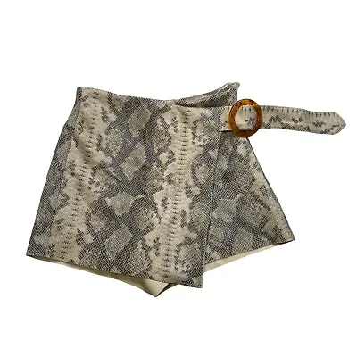 Women's Zara Culotte Shorts Size XS Small Faux Snake Skin • $14.99