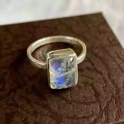Moonstone Gemstone 925 Sterling Silver Handmade Ring Jewelry In All Size N23 • $11.05