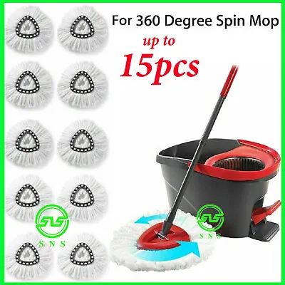 15x Replacement Microfiber Mop HEAD For O-Cedar Spin Mop Easy Clean Wring Refill • $18.95