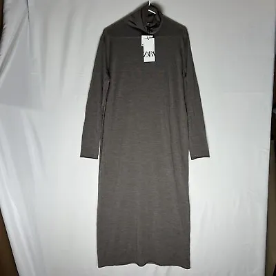 $22.97 • Buy Zara Dress Womens M Limited Edition Turtleneck 100 Merino Wool See Pics NWTD