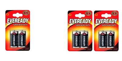 EVEREADY Zinc Super Heavy Duty Batteries | AA AAA C D 6V & 9V | 1 - 12 Packs • £4.99