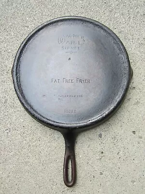 Antique Wagner Sidney O “fat Free Fryer” #1102 Cast Iron Skillet Frying Pan 10  • $99