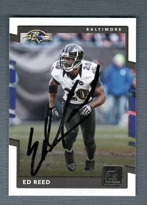 Ed Reed Autographed Signed Baltimore Ravens 2017 Donruss Card NM  W/COA • $24.95