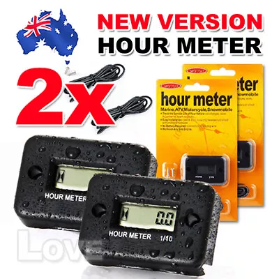 2X Inductive Waterproof Hour Meter For Marine ATV Motorcycle Dirt Ski Gas Engine • $24.95