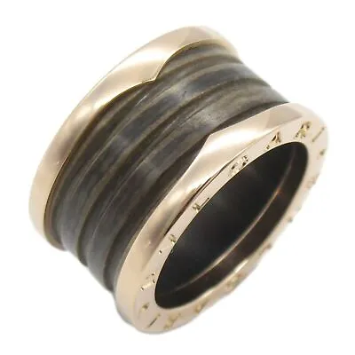 BVLGARI B-zero1 Ring #6 US Size K18 Rose Gold Marble Brown Used • $1790.71