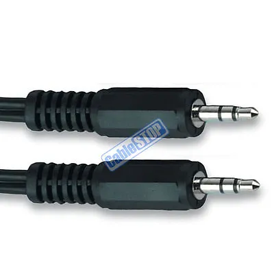 15cm SHORT Stereo 3.5mm Male To Male JACK LEAD 3.5 Mm AUX CABLE • £2.75