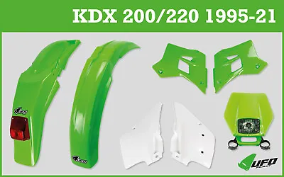 UFO Kawasaki KDX 200 (95-23) OEM Enduro Plastic Kit With Halogen Headlight • $304.61