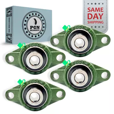 (4) UCFL202-10 Solid Base Pillow Block Flange Mounted Bearing 5/8  Bore 2 Bolt • $23.90