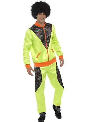 Mens 1980s Neon Green Shell Suit Costume • £36.99