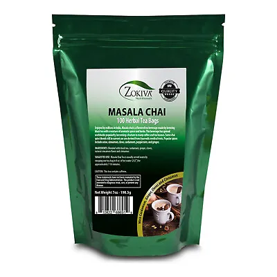 Masala Chai Tea  Bags Mega Pack (100) Contains Anise Cardamom Cinnamon Clove • $24.95