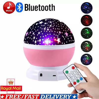 £15.69 • Buy Star Moon Rotating Projector Night Light Baby Kid LED Moon Lamp Xmas Gift