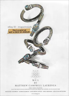 $3.00 PRINT AD - MCL By MATTHEW CAMPBELL LAURENZA Jewelry Fall 2010 1-Page • $3