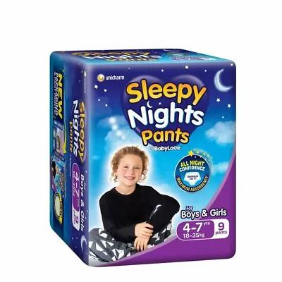 $11.95 • Buy Babylove Sleepy Nights Overnight Pants Sizes 4-7 Years
