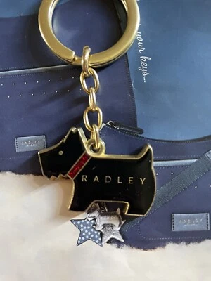 £12 • Buy Black Metal Radley Dog Tag / Key Ring