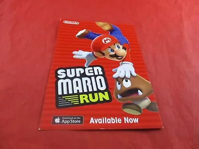 Super Mario Run App Store Apple Game Promo Display Information Card • $8.99