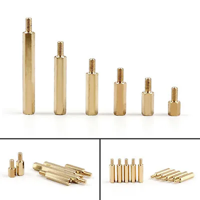 M4+6mm M4 Male To Female Screw Brass Pillars Standoff Spacer Hex Column Bolt • £7.54