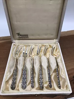 RARE VINTAGE Erling Christoffersen NORWAY STERLING SILVER PICKLE OLIVE FORK • $7.50