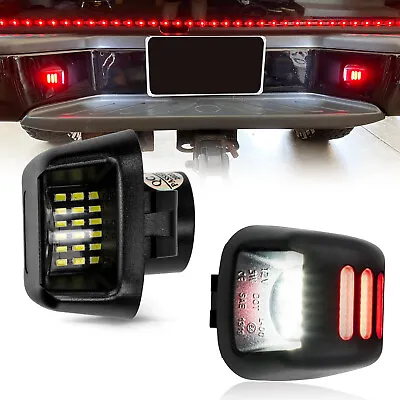 Pair For Nissan Navara D40 Frontier License Number Plate Light Rear Bumper Lamp • $21.99