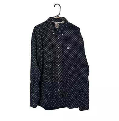 Cinch Shirt Mens XL Navy Blue Geometric Western Cowboy Rodeo 100% Cotton • $18
