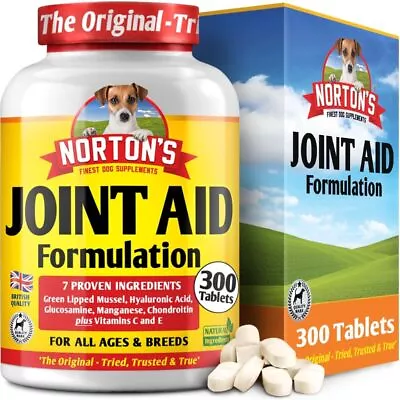 NORTON'S Dog Joint Care Supplements | 300 Tablets | With Green Lipped Mussel G • £37.95