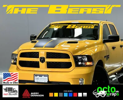 The Beast Fit Dodge RAM 1500 Hemi Accessories Windshield Decal Sticker Trx Tire • $29.99