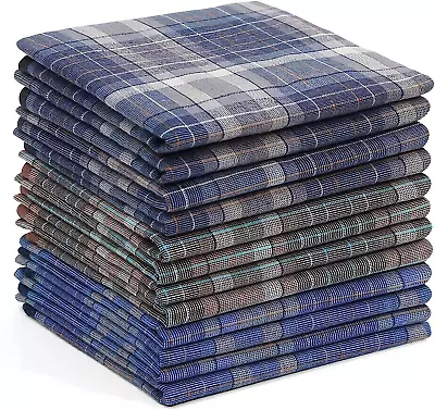 Handkerchiefs Men Cotton 12PCS Handkerchiefs For Men 100% Cotton Classic Pocket • $23.74