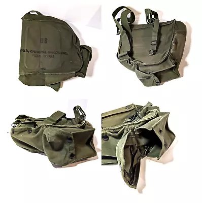 VTG M17A1 Army Green Military Canvas BAG Chemical Biological NO GAS MASK INSIDE • $29.77