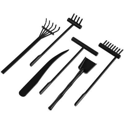 6 Pcs Mini Garden Rakes Zen Rakes Push Tools Plastic Rake Tools • $6.38