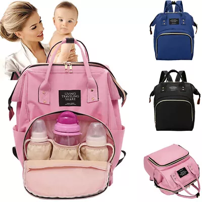 Luxury Baby Diaper Bag Nappy Backpack Waterproof Mummy Changing Bag Flodable • $23.99