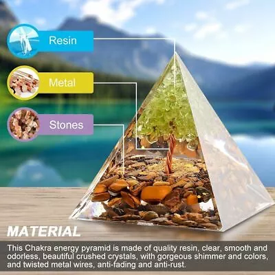1-2pc Orgone Pyramid Energy Generator Healing Meditation Orgonite Crystal Chakra • $9.09