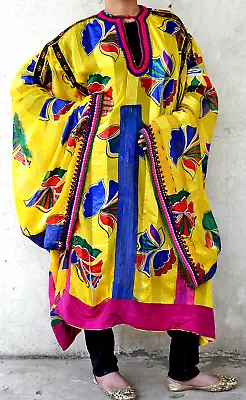 Kuchi Dress Caftan PASHTUN CULTURE Afghan Embroidery Kaftan Free SIZE ABAYA T9 • $99.99