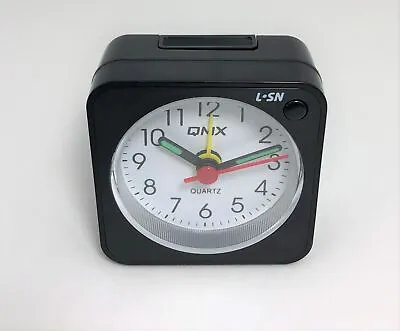 QMX Small Mini Alarm Clock Portable Desk Quartz Travel Snooze EASY TO READ • $9.03
