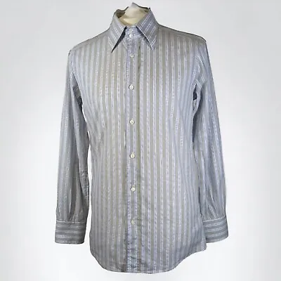 DOLCE & GABBANA Mens Slim Fit Dress Shirt Stripes Size Medium Italian Made D&G • £19.95