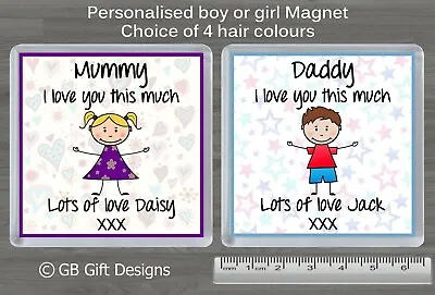 £3.95 • Buy Personalised  Fridge Magnet I Love You Boy Or Girl  Birthday Xmas Gift