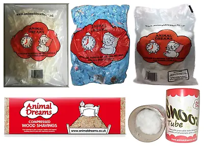 Animal Dreams Hamster Bedding Cotton Wool Paper Jay Cloth Wood Shavings Or Nests • £3.99