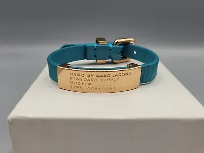 Marc Jacobs Women's Leather WorkWear Braclet 8.5  Teal Color Used Condition. • $24.99