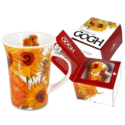 Vincent Van Gogh Sunflowers PORCELAIN MUG In A Gift Box 12 Oz Art Gift Mug • $24.26