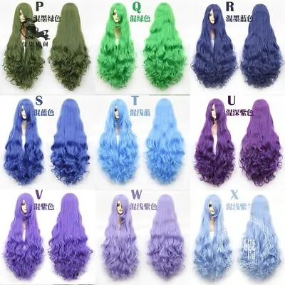 100cm / 40  New Fashion Party Long Curly Daily Cosplay Wig Hair 24colors • $23.04