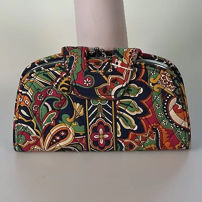 Vera Bradley Kiss And Snap Wallet  Paisley 8”- 5”-1” Clean! Navy InSide Blues P6 • $9.99