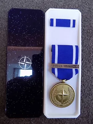 Genuine Nato Medal For Former Yugoslavia In Nato Box Of Issue - Excellent  • £22.50