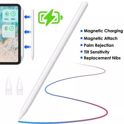 IPad Pencil 2nd Generation Magnetic Wireless Charging Stylus Pen For Apple IPad • £16.16