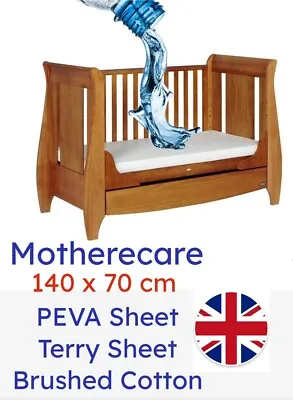 MotherCare Cot Bed 140 X 70 Cm Waterproof Mattress Protector Fitted Sheets  • £9.40