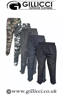 Mens Womens Outdoor Walking Casual Camo Fleece Lined Warm Cargo Combat Trousers • £14.50