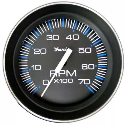 Faria 4  Tachometer (7000 RPM) (All Outboard) Coral W/Stainless Steel Bezel • $90.99