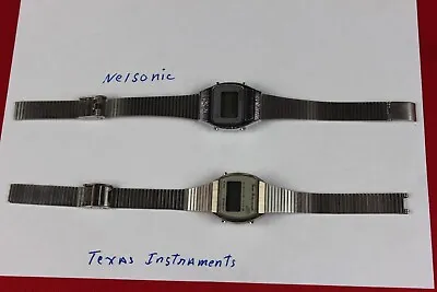 2 Vintage Watches Texas Instuments & Nelsonic  Digital   Untested • $13.89