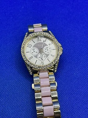 READ Identity London Gold Tone Light Pink Bracelet Chronograph Crystal Watch 29B • £8.63