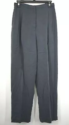 Amanda Smith Womens Gray Pleated Straight Leg Business Career Dress Pants 10 • $18.42