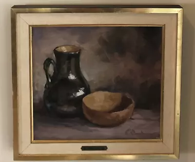 Original Enrique Sánchez M Canvas Painting Mexican Artist Potery/Still Life • $155